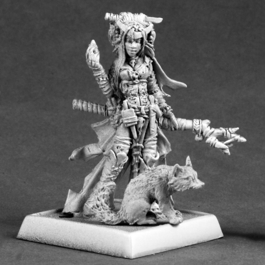 Pathfinder Miniatures: Feiya, Iconic Witch & Fox Familiar (metal ...